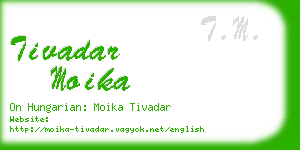 tivadar moika business card